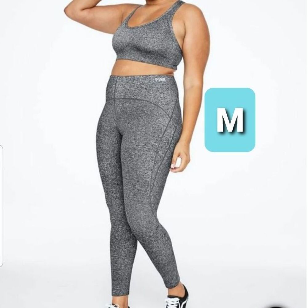 VS PINK COMPRESSION LEGGINGS MARL grey M